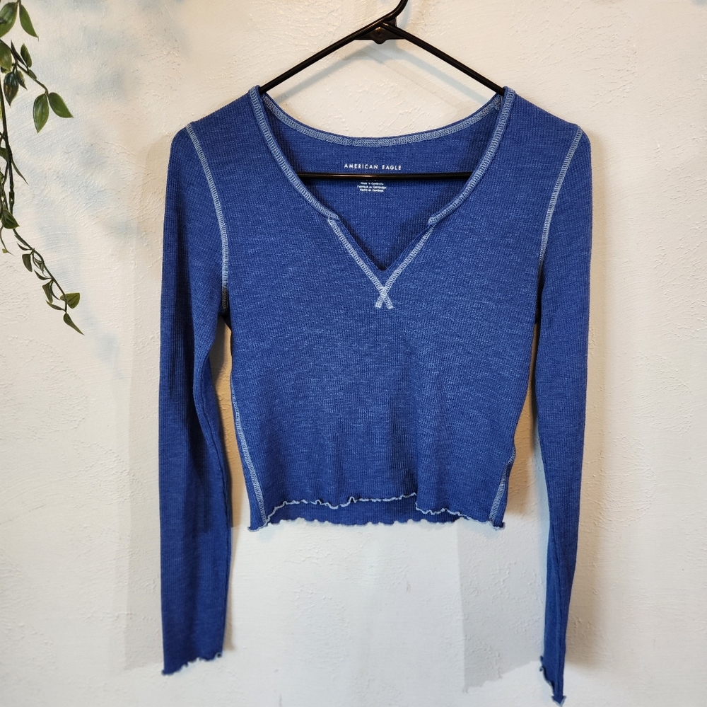 American Eagle Crop Long Sleeve